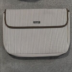 Kate Spade Men's Black and White Striped Laptop Bag